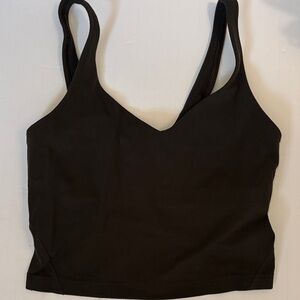 Lululemon Dark Olive Green Sleeveless Crop Top